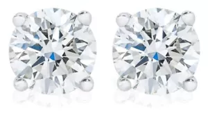 OFERTA DE VACACIONES - Pendientes de tachuelas de diamantes E VS 1.00 peso total cultivados en laboratorio certificados - Imagen 1 de 6