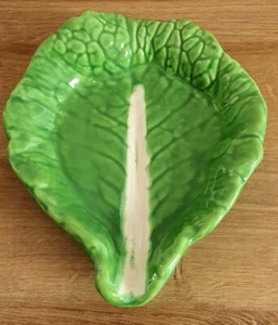 Vide poche Vallauris Forme Feuille de Choux Couleur vert et Blanc - Picture 1 of 11
