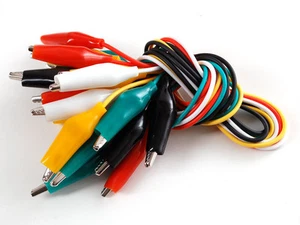 Large Alligator Clip Test Lead (set of 10) - Picture 1 of 1