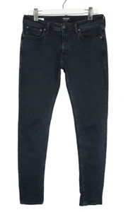 JACK & JONES Skinny/Liam Jeans Men's W32/L34 Stretched Dark Denim Zip Fly - Picture 1 of 8