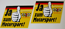 2 original Kult Aufkleber DSK  - JA ZUM MOTORSPORT Formel DRM  DTM Rallye - 800