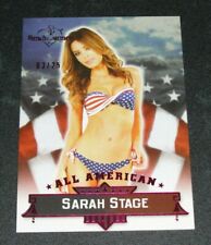 2013 Benchwarmer SARAH STAGE Hobby #23 ALL AMERICAN Pink Foil/25 Playboy CSI Hot