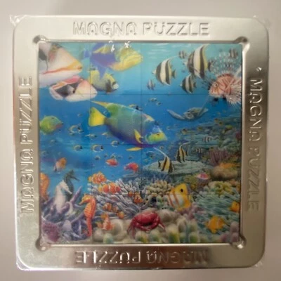 3-D Magna Puzzle TROPICAL REEF Fish Magnatile Puzzle With Tin Storage Box - NIB - Image 1 of 2
