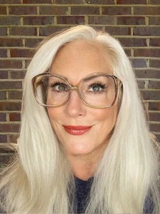  Anne Klein Womens VTG Glasses Frames Oversized 80s Mod Retro 56[]18 Cerise 386C - Picture 1 of 12