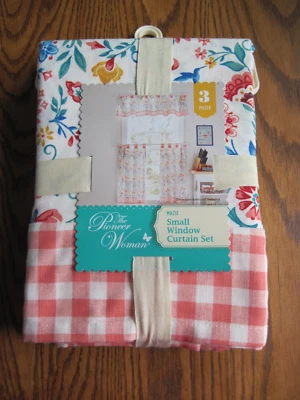 Juego de 3 cortinas de ventana pequeñas The Pioneer Woman en Mazie nuevo Foto 1 de 4