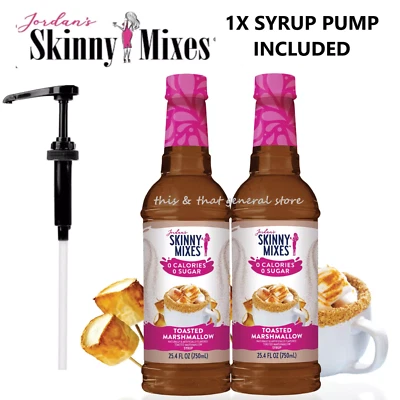 PACK DE 2 JARABES FLACOS JARABE DE MALVAVISCO TOSTADO JORDANS CAFÉ CETO SIN CARBOHIDRATOS Foto 1 de 4