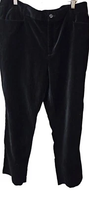 Pantalón Chaps Vintage Negro-Negro Terciopelo Clásico Bootcut 100% Algodón Talla 16 Foto 1 de 4