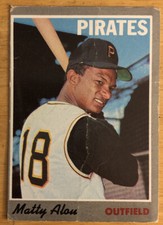1970 Topps Matty Alou Baseball Card #30 Pirates Outfield Low-Grade Poor Creased