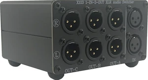 SOLUPEAK 1 IN 3 OUT XLR Balanced Audio Switch box, 3-channels XLR Stereo Convert - Picture 1 of 6