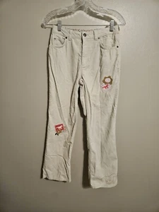 Lands End Girls Corduroy Pants Embroidered Horse Equestrian Size 14 - Picture 1 of 10