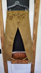 mens Levi brown 513 work wear pants size 31/32 - Picture 1 of 6