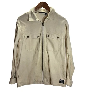WESC Cream Corduroy Zip Jacket Men’s M Women’s L 100% Cotton Streetwear - Image 1 of 4