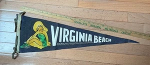 1950’s Virginia Beach Filz 26 x 8,5 inches Wimpel Quasten SUMMER TIME GIRL - Bild 1 von 2