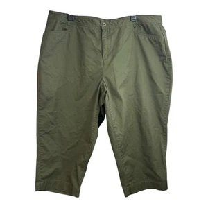 Pantalones capri Cj Banks talla grande 20W verde elástico A64 - Imagen 1 de 6