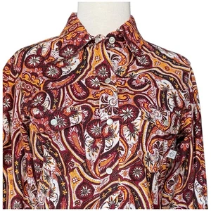 Camisa occidental para mujer PATAGONIA algodón orgánico cachemir botón a presión manga larga S - Imagen 1 de 11