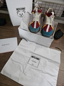 MOSCHINO MESH TEDDY LOW TOP SNEAKER Mehrfarbig Größe 5 Herren Damen Designer - Bild 1 von 9