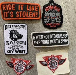 Jim Beam,Bike Week, Hogs Breath Saloon & more. Embroidered Patches - Picture 1 of 1