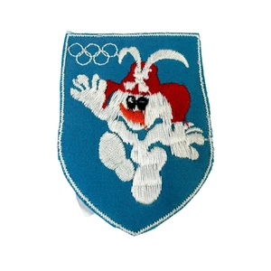 Olympische Winterspiele 1976 Innsbruck Österreich Maskottchen Patch bestickt blau 3" Vintage - Bild 1 von 4