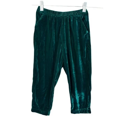 Pantalones Gymboree Niñas Talla XS 4 Verde Terciopelo Aplastado Terciopelo Pull On Jogger Nuevos con Etiquetas Foto 1 de 4