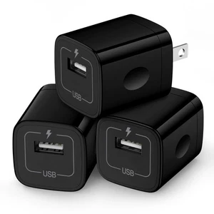 3-Pack 1A/5V USB Wall Charger Cube Adapter for Samsung Galaxy & More - Picture 1 of 7