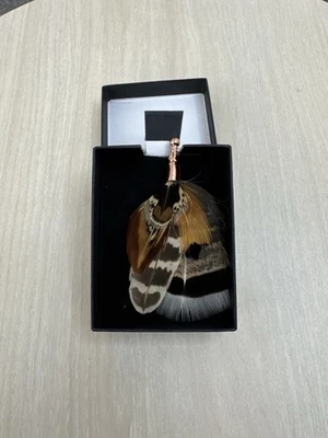Handcrafted Feather Brooch – Unique Mixed Natural Feathers – Gift Boxed - Image 1 of 4