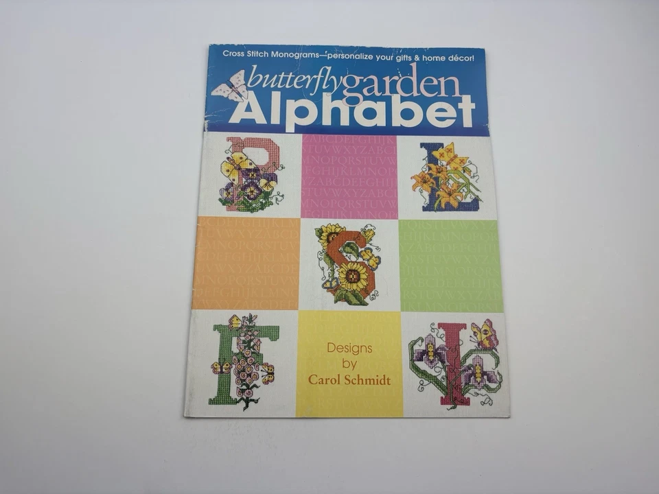 Carol Schmidt Butterfly Garden Alphabet Counted Cross Stitch Pattern 6R - Image 1 of 3
