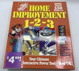 The Home Depot Home Improvement 1-2-3 Software Projects CD Videos MAC PC Windows - Picture 1 of 10