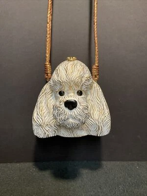 Bolso de mano vintage Timmy Woods caniche blanco y dorado Beverly Hills Foto 1 de 4