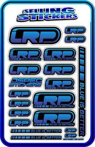 LRP ELECTRIC ESC MOTOR BATTERY LIPO STICKER DECALS RC CAR DRIFT R/C BLUE BLEND B - Picture 1 of 4