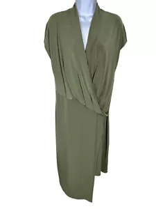 Vince Camuto Faux Wickel ärmellos V-Ausschnitt Kleid Größe Large grün - Bild 1 von 7