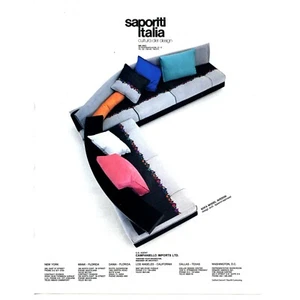 Stampa Vintage 1990 Saporiti Italia Pubblicità Carta Rivista Ritaglio Design Arredamento Casa - Foto 1 di 6