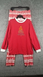 Holiday Girl Sz S Pajama Set Joy Hope Magic Believe Twinkle Christmas Sleepwear - Picture 1 of 9