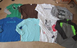 Lot, 8 boys size XL (16) long sleeved t-shirts, Vineyard Vines, Hurley - Picture 1 of 4