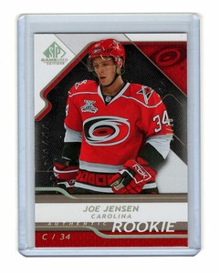 2008/09 SP Game Used Authentic Rookie Joe Jensen Gold Spectrum Parallel RC /10