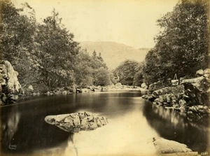 Wales Painter Ghost on River side Old Photo Frith circa 1870 - Imagen 1 de 3