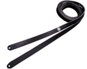 SLASHER Thin Leather Guitar Strap RYB Los Angeles Custom Black Star - Picture 1 of 6