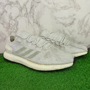 Adidas Trainers Size 12 Mens Grey Shoes Lace Up PureBoost Running Sports Gym - Picture 1 of 12