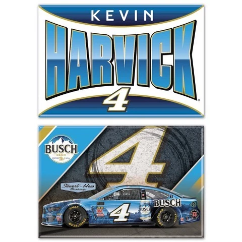 Kevin Harvick 2019 Wincraft #4 Busch Beer MUSTANG 2x3 Magnet Set 2pc FREE SHIP! Cover
