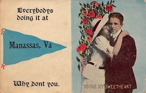 Postal banderín J83/Manassas Virginia c1910 Todos lo hacen 462 - Imagen 1 de 4