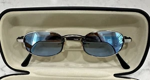 Vintage Silver Revo 1107 011 Cobra Stealth Sunglasses With Blue Mirror Lenses - Picture 1 of 6