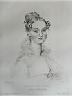 Ingres / Durand Gravure Eau Forte Etching Portrait Femme Elisabeth Anne Russel