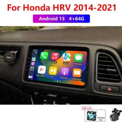 Wireless Carplay 4-64G Android For Honda HRV 2014-2021 Car Stereo Radio GPS WIFI - image 1 of 4