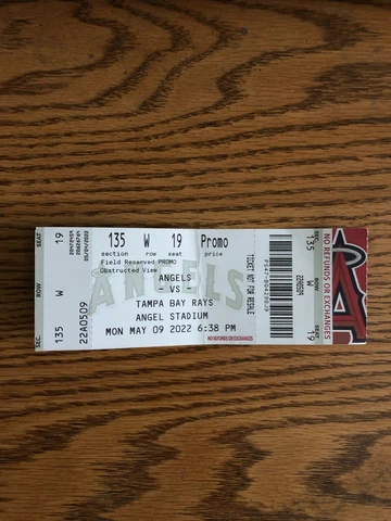 ANAHEIM ANGELS SHOHEI OHTANI GRAND SLAM TICKET STUB (MAY 9, 2022) Cover