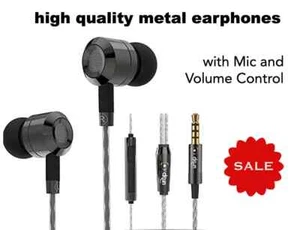 In Ear Noise Isolating High Definition Earphones Headphones with Case 24K Gold - Picture 1 of 7
