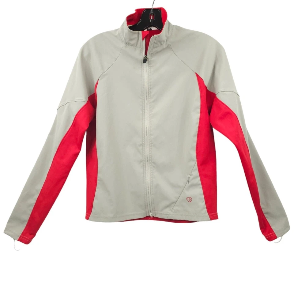 Pearl Izumi Full Zip Cycling Jacket Womens Size M Thumb Loop Sleeves Gray Red - Image 1 of 4