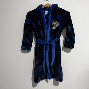 MARVEL Kids Dressing Down Robe Belted Size 7 Years Blue Iron Man Captain America - Picture 1 of 5