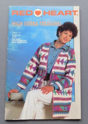 High Sierra Treasures - knitted sweaters & Home decor - Red Heart book 392 - Image 1 of 4