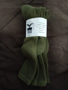 Neu in Verpackung 3 Paar DLA Truppenunterstützung passt 9-10 grüne Stiefelsocken antimikrobiell - Bild 1 von 3