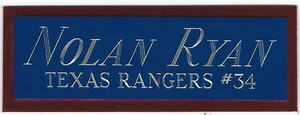 NOLAN RYAN RANGERS NAMEPLATE FOR AUTOGRAPHED Signed Baseball Display CUBE CASE - Picture 1 of 5