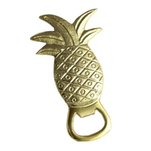 Brass Pineapple Brass 10.5cm Manual Bottle Opener Drink Cap Remover Barware Gold - Picture 1 of 2